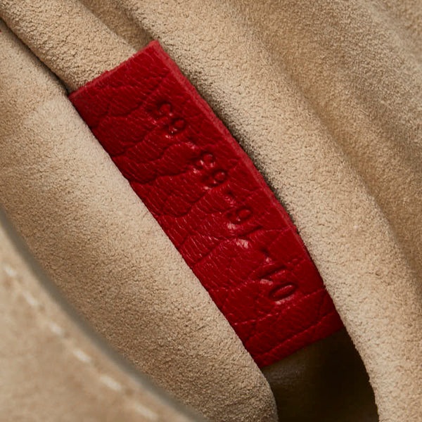 クロエ ドリュー 斜め掛け チェーン ショルダーバッグ レッド レザー レディース Chloe 【中古】