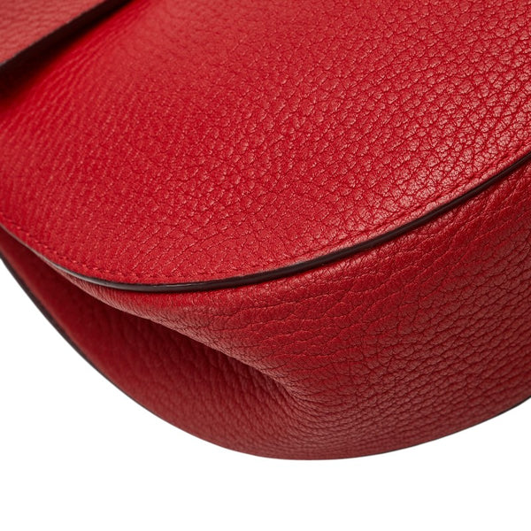 クロエ ドリュー 斜め掛け チェーン ショルダーバッグ レッド レザー レディース Chloe 【中古】