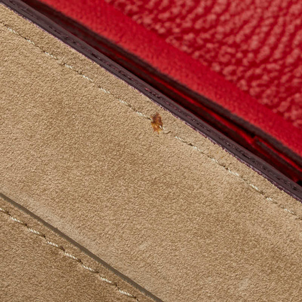 クロエ ドリュー 斜め掛け チェーン ショルダーバッグ レッド レザー レディース Chloe 【中古】