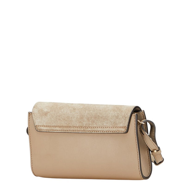クロエ フェイ 斜め掛け ショルダーバッグ グレージュ レザー スウェード レディース Chloe 【中古】