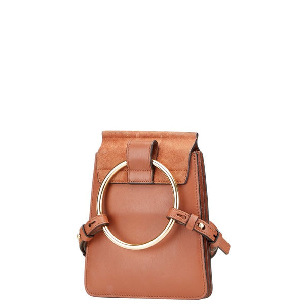 クロエ フェイ 斜め掛け ショルダーバッグ ブラウン レザー レディース Chloe 【中古】