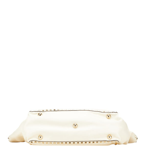 ヴァレンティノ ロックスタッズ ハンドバッグ ショルダーバッグ 2WAY ホワイト レザー レディース VALENTINO 【中古】