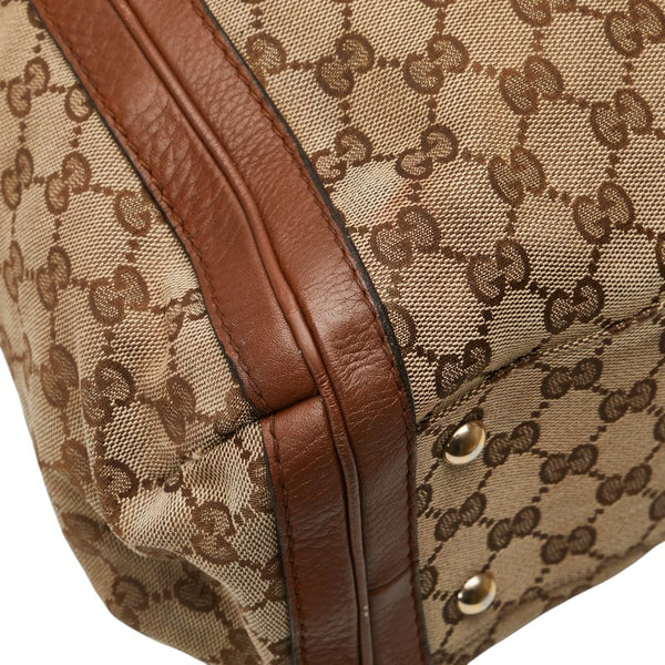 グッチ GGキャンバス バンブー タッセル ハンドバッグ トートバッグ 269946 ベージュ ブラウン キャンバス レザー レディース GUCCI 【中古】