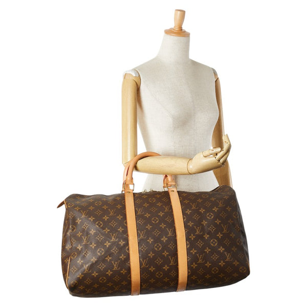 ルイ ヴィトン モノグラム キーポル50 ボストンバッグ トラベルバッグ M41426 ブラウン PVC レザー レディース LOUIS VUITTON 【中古】
