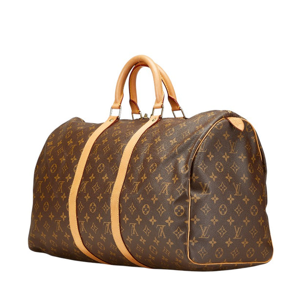 ルイ ヴィトン モノグラム キーポル50 ボストンバッグ トラベルバッグ M41426 ブラウン PVC レザー レディース LOUIS VUITTON 【中古】