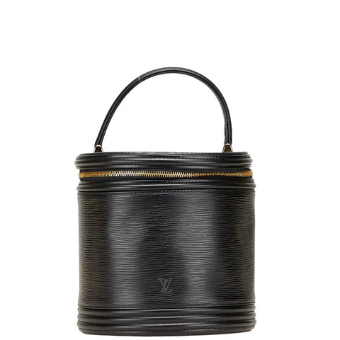 ルイ ヴィトン エピ カンヌ バニティバッグ ハンドバッグ M48032 ノワール ブラック レザー レディース LOUIS VUITTON 【中古】