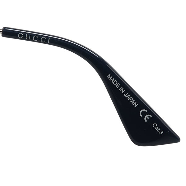 グッチ ツーブリッジ ラウンド サングラス GG0061S シルバー レッド メタル レディース GUCCI 【中古】