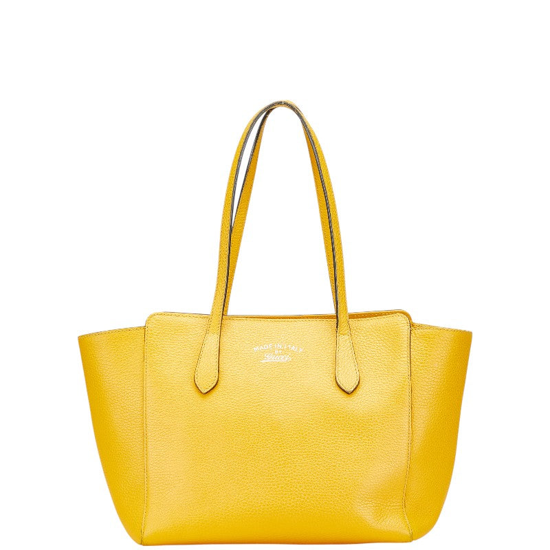 グッチ スウィング ショルダーバッグ トートバッグ 354408 イエロー レザー レディース GUCCI 【中古】