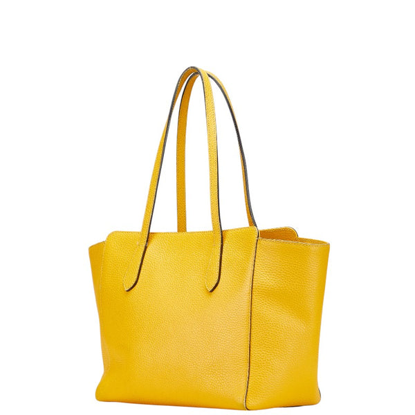 グッチ スウィング ショルダーバッグ トートバッグ 354408 イエロー レザー レディース GUCCI 【中古】