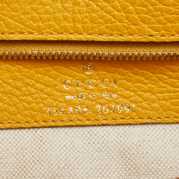 グッチ スウィング ショルダーバッグ トートバッグ 354408 イエロー レザー レディース GUCCI 【中古】