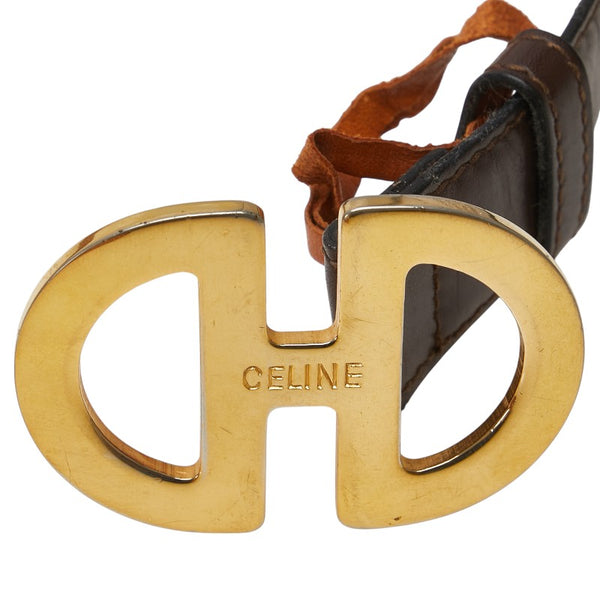 セリーヌ ベルト サイズ：70 ダークブラウン レザー レディース CELINE 【中古】