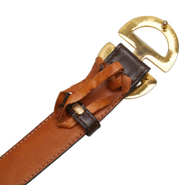 セリーヌ ベルト サイズ：70 ダークブラウン レザー レディース CELINE 【中古】