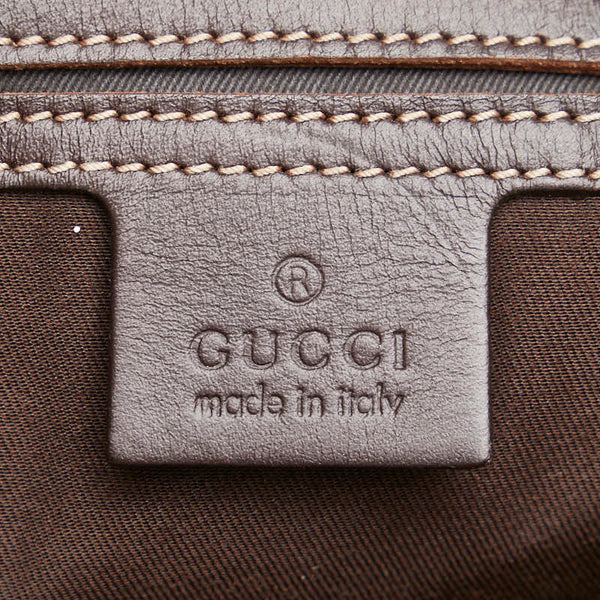 グッチ GGスプリーム ショルダーバッグ 201446 ベージュ ブラウン PVC レザー レディース GUCCI 【中古】