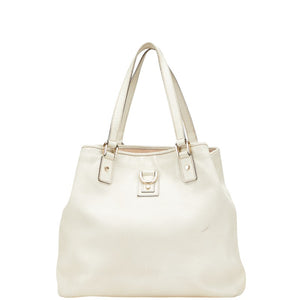 グッチ ロゴ ハンドバッグ 153027 ベージュ レザー レディース GUCCI 【中古】