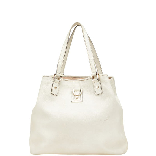 グッチ ロゴ ハンドバッグ 153027 ベージュ レザー レディース GUCCI 【中古】