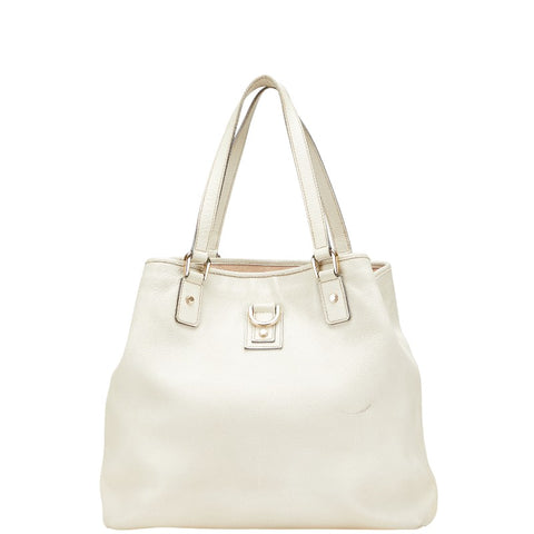 グッチ ロゴ ハンドバッグ 153027 ベージュ レザー レディース GUCCI 【中古】