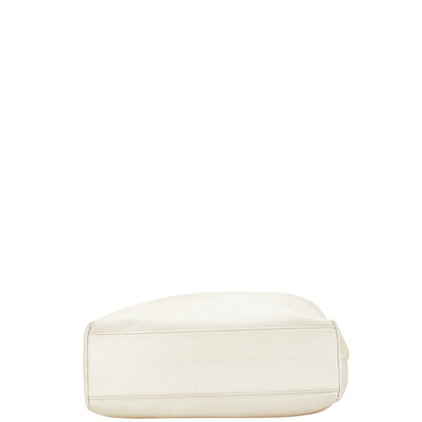 グッチ ロゴ ハンドバッグ 153027 ベージュ レザー レディース GUCCI 【中古】