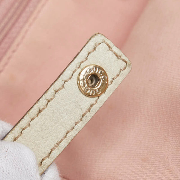 グッチ ロゴ ハンドバッグ 153027 ベージュ レザー レディース GUCCI 【中古】