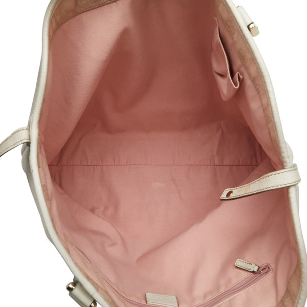 グッチ ロゴ ハンドバッグ 153027 ベージュ レザー レディース GUCCI 【中古】
