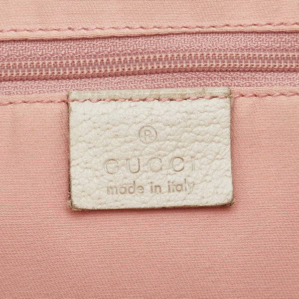 グッチ ロゴ ハンドバッグ 153027 ベージュ レザー レディース GUCCI 【中古】