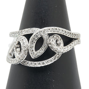 Pt900 プラチナ ダイヤ1.00ct リング 指輪 レディース 18号 【中古】