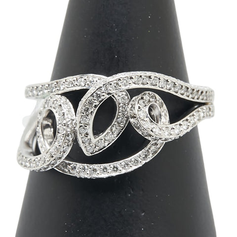 Pt900 プラチナ ダイヤ1.00ct リング 指輪 レディース 18号 【中古】
