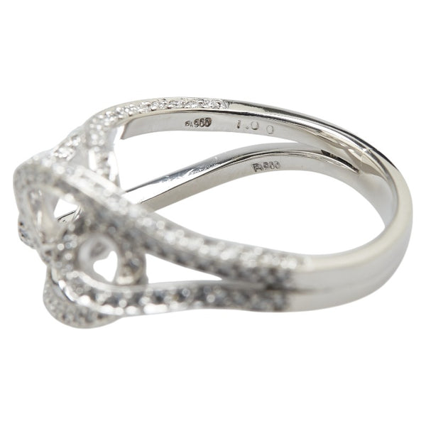 Pt900 プラチナ ダイヤ1.00ct リング 指輪 レディース 18号 【中古】