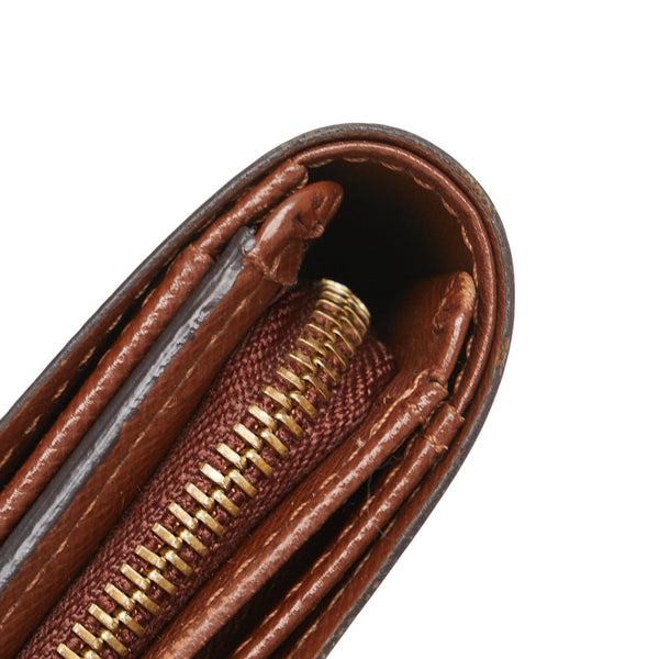 ルイ ヴィトン モノグラム ポルトモネ ビエトレゾール 二つ折り財布 M61730 ブラウン PVC レザー レディース LOUIS VUITTON 【中古】