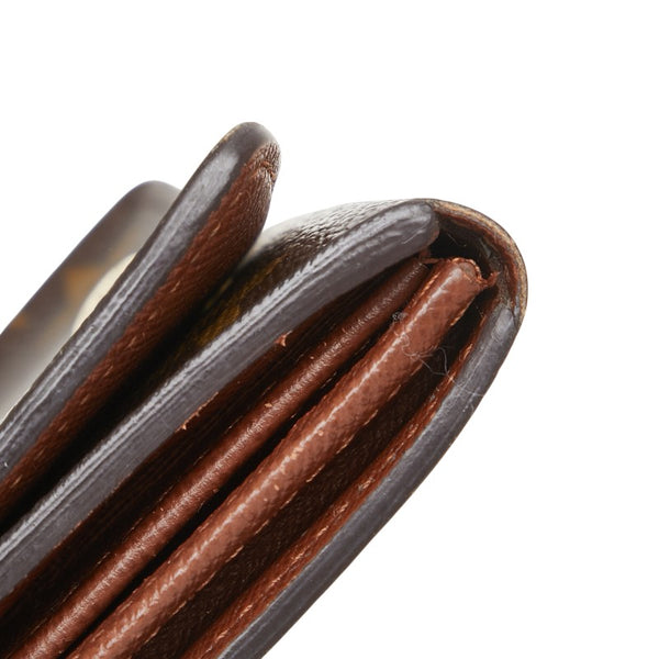 ルイ ヴィトン モノグラム ポルトモネ ビエトレゾール 二つ折り財布 M61730 ブラウン PVC レザー レディース LOUIS VUITTON 【中古】