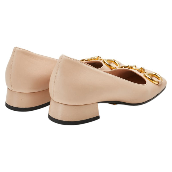 グッチ ホースビット パンプス サイズ：35 645600 ベージュ レザー レディース GUCCI 【中古】