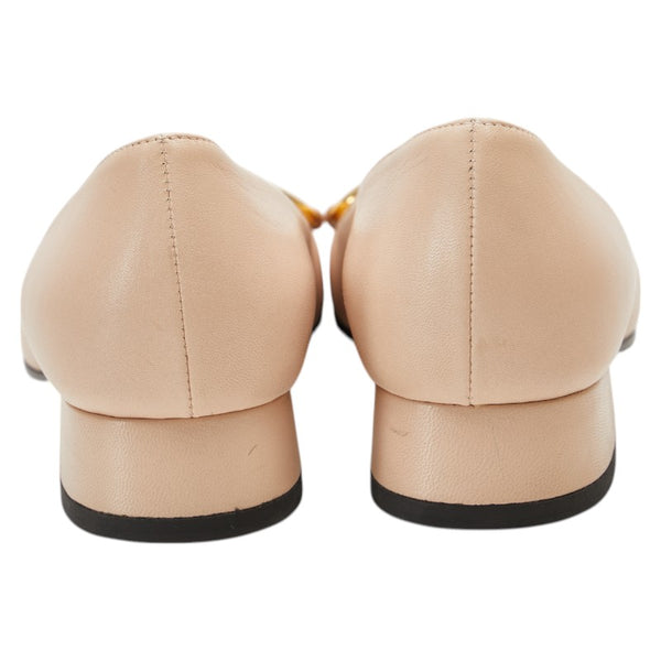 グッチ ホースビット パンプス サイズ：35 645600 ベージュ レザー レディース GUCCI 【中古】