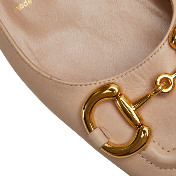 グッチ ホースビット パンプス サイズ：35 645600 ベージュ レザー レディース GUCCI 【中古】