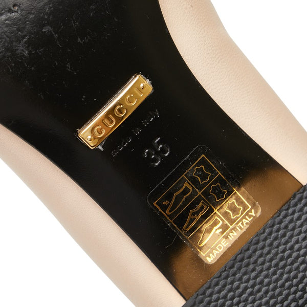 グッチ ホースビット パンプス サイズ：35 645600 ベージュ レザー レディース GUCCI 【中古】