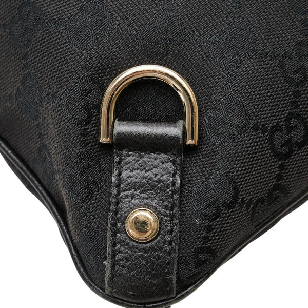 グッチ グッチシマ アビー 斜め掛け ショルダーバッグ 131326 ブラック キャンバス レザー レディース GUCCI 【中古】