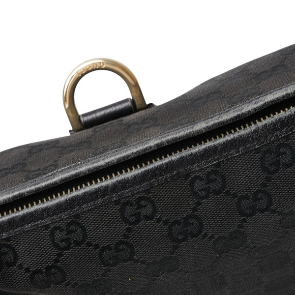 グッチ グッチシマ アビー 斜め掛け ショルダーバッグ 131326 ブラック キャンバス レザー レディース GUCCI 【中古】