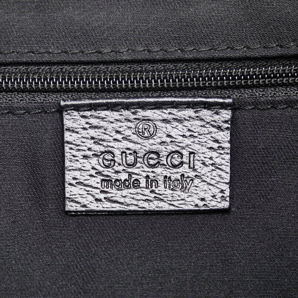 グッチ グッチシマ アビー 斜め掛け ショルダーバッグ 131326 ブラック キャンバス レザー レディース GUCCI 【中古】
