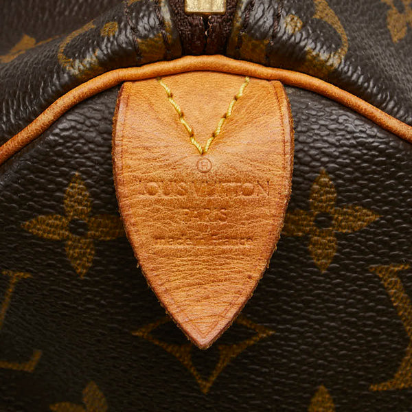 ルイ ヴィトン モノグラム スピーディ25 ハンドバッグ ミニボストンバッグ M41528 ブラウン PVC レザー レディース LOUIS VUITTON 【中古】