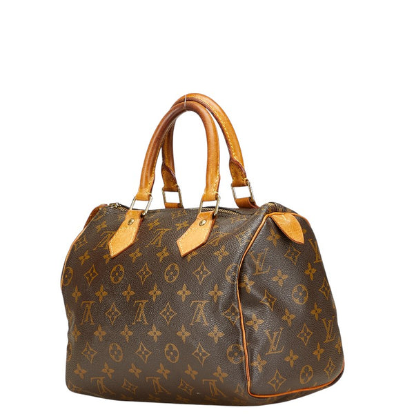 ルイ ヴィトン モノグラム スピーディ25 ハンドバッグ ミニボストンバッグ M41528 ブラウン PVC レザー レディース LOUIS VUITTON 【中古】
