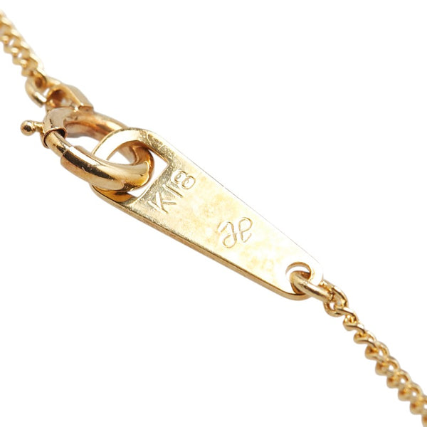 K18YG イエローゴールド ダイヤ0.15ct プチ ネックレス レディース 【中古】