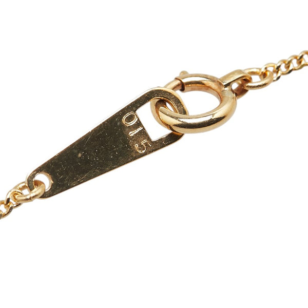 K18YG イエローゴールド ダイヤ0.15ct プチ ネックレス レディース 【中古】