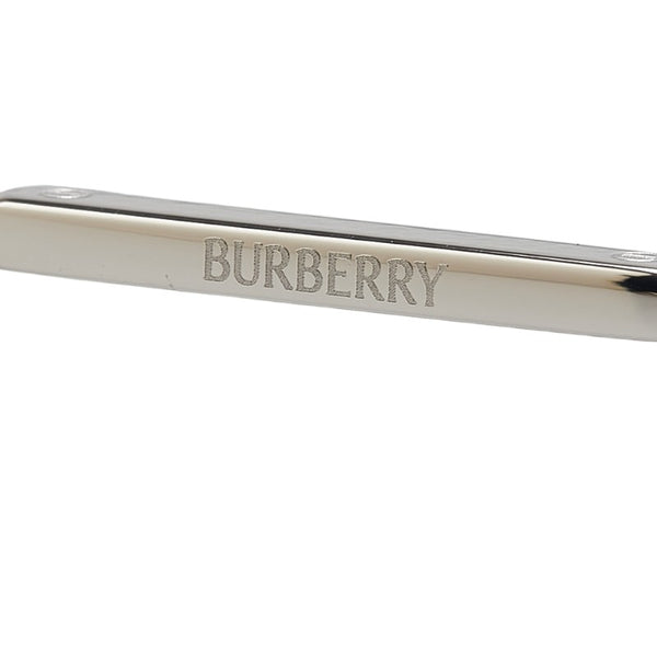 バーバリー ロゴ メガネ クリア 透明 プラスチック メタル レディース BURBERRY 【中古】