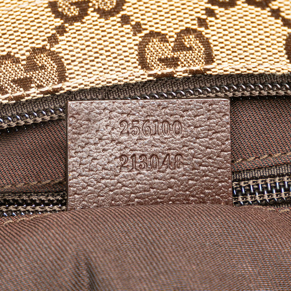 グッチ GGキャンバス 斜め掛け ショルダーバッグ 256100 ベージュ ブラウン キャンバス レザー レディース GUCCI 【中古】