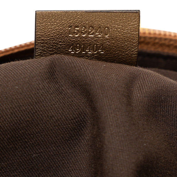 グッチ GGキャンバス シェリーライン ボストンバッグ トラベルバッグ  153240 ベージュ ピンク ゴールド キャンバス レザー レディース GUCCI 【中古】