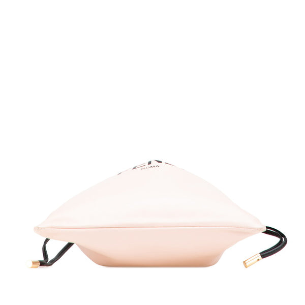フェンディ ロゴ ショルダーバッグ 8BT337 ピンク レザー レディース FENDI 【中古】