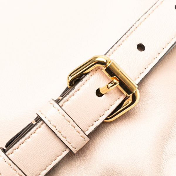 フェンディ ロゴ ショルダーバッグ 8BT337 ピンク レザー レディース FENDI 【中古】