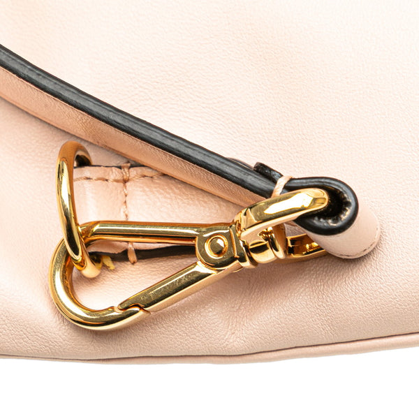 フェンディ ロゴ ショルダーバッグ 8BT337 ピンク レザー レディース FENDI 【中古】