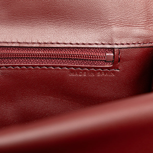 カルティエ マストライン 斜め掛け ショルダーバッグ ボルドー ワインレッド レザー レディース CARTIER 【中古】