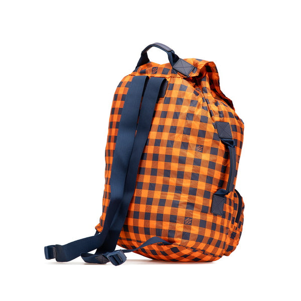 ルイ ヴィトン ダミエ アバンチュール  リュック バックパック N41188 オレンジ ネイビー ナイロン レザー レディース LOUIS VUITTON 【中古】