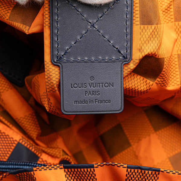 ルイ ヴィトン ダミエ アバンチュール  リュック バックパック N41188 オレンジ ネイビー ナイロン レザー レディース LOUIS VUITTON 【中古】