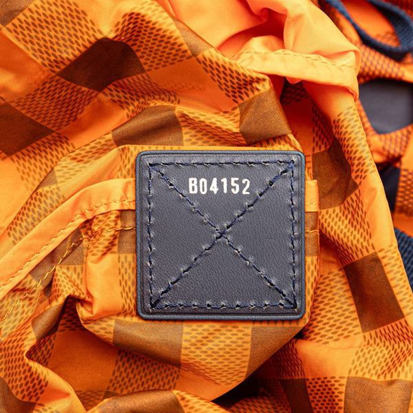 ルイ ヴィトン ダミエ アバンチュール  リュック バックパック N41188 オレンジ ネイビー ナイロン レザー レディース LOUIS VUITTON 【中古】